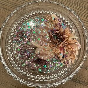 Resin Dish w/ Dried Flowers